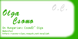 olga csomo business card